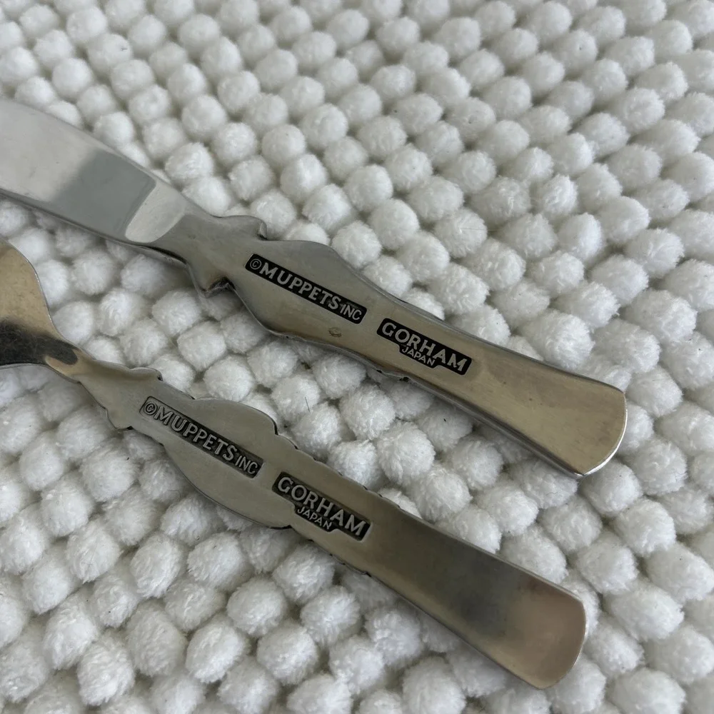 SESAME STREET 2‎ Pc Childs Set Gorham Japan Stainless Flatware Muppets